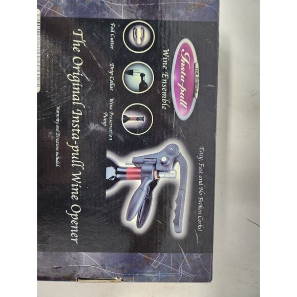 ORIGINAL Insta Pull Bordeaux Wine Opener Essemble 5 Wine Enjoyment System NEW - Picture 7 of 9